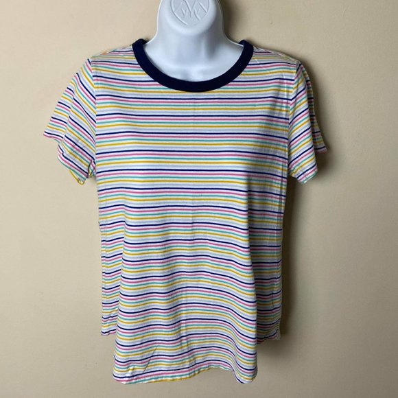 Old Navy Tops - Old Navy Women’s Multicolor Striped Crewneck T-Shirt size Medium
